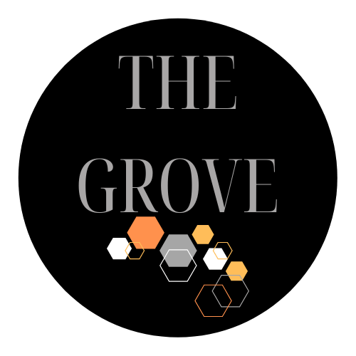 a graphic of the grow logo with hexagons and the words the grow